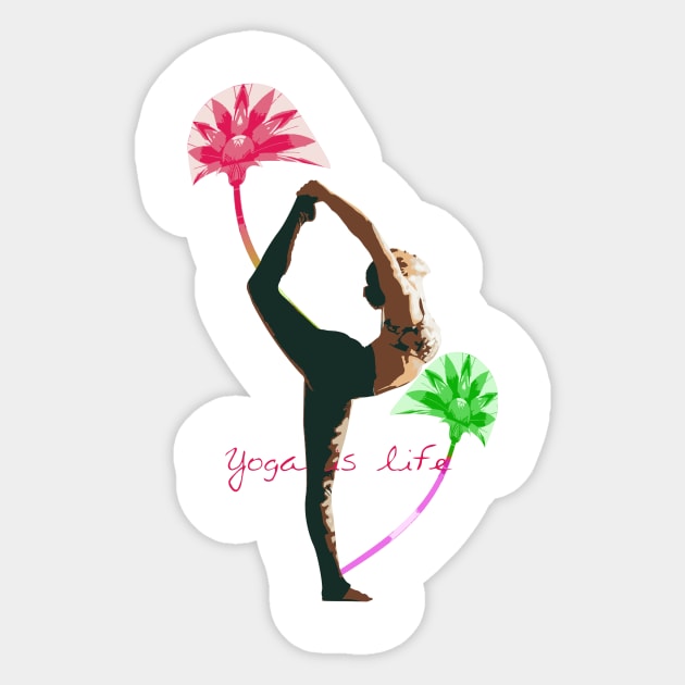 yoga lover Sticker by siano